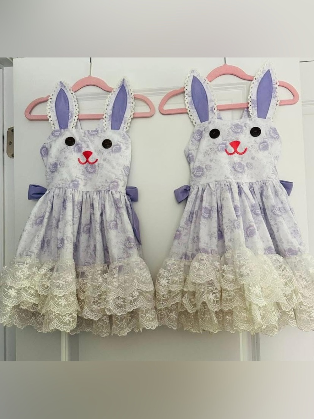 Twin Dresses Lilac Bunny Dress for Girls - Cute Easter Dress